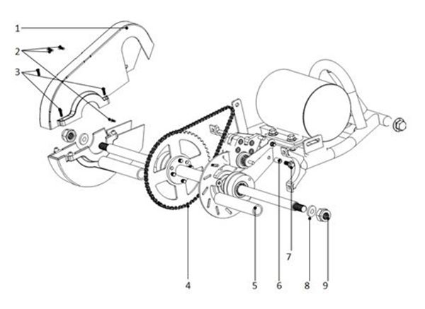 Funbikes 96 Electric Mini Quad Rear Axle Lock Nut Washer