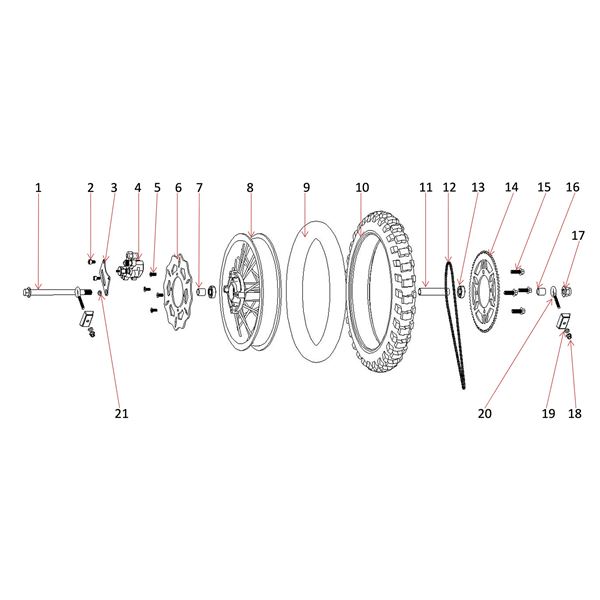 FunBikes MXR1000 Electric Dirt Bike Rear Brake Caliper