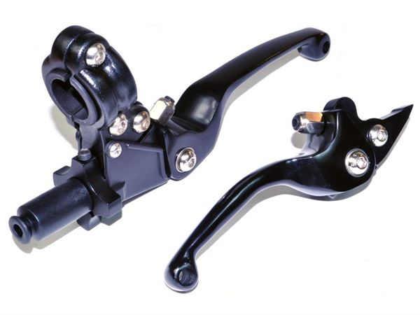 Pit Bike CNC Folding Lever Set Black