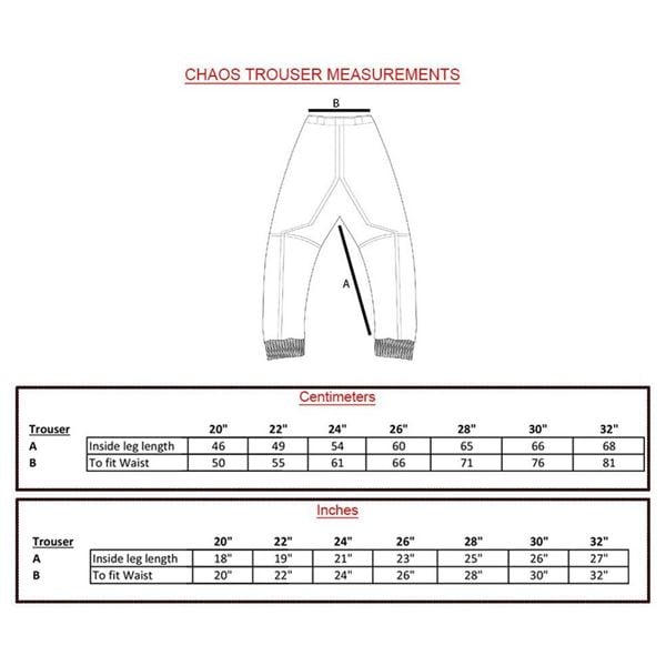 Chaos Kids Off Road Motocross Trouser Black 