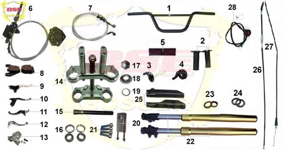 M2R KX110F Pit Bike Handlebar Pad & Cover