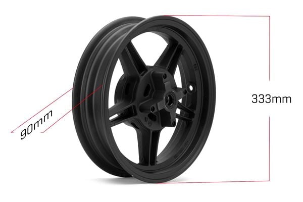 Pit Bike Supermoto 12" Black Mag Wheels KSR Style