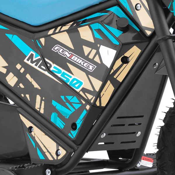 FunBikes MB250 250w 24v SLA Blue Electric Kids Mini Bike