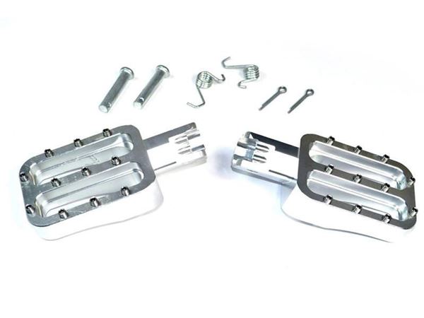 Silver CNC Pit Bike Foot Pegs