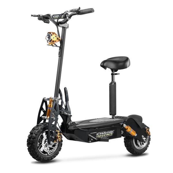Chaos 1600w 48v SLA Hub Drive Black Off Road Electric Scooter
