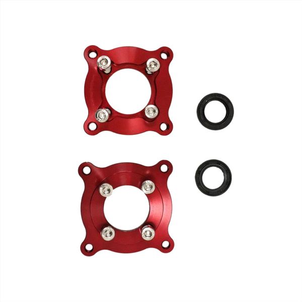 Pit Bike Red CNC Wheel Set with Kenda Tyres & SDG Hubs - 17''F / 14''R