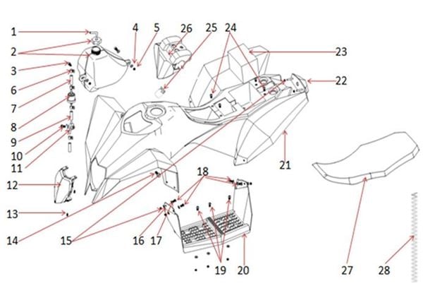 FT-Max Roughrider 70cc Quad Bike Handlebar Cover