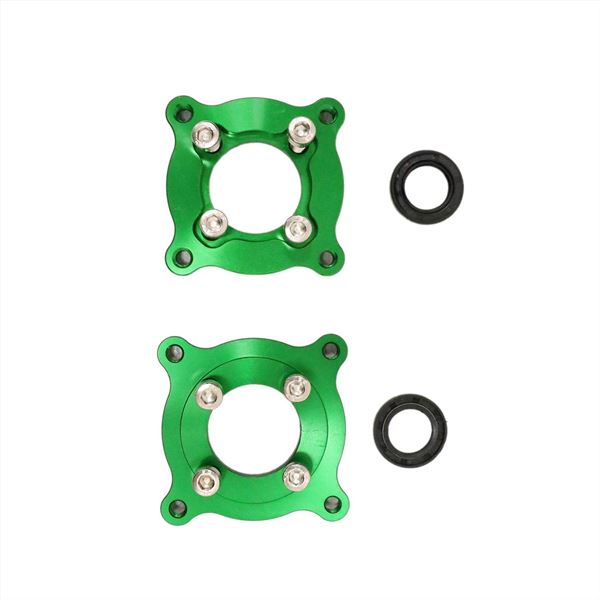 Pit Bike Green CNC Wheel Set with Kenda Tyres & SDG Hubs - 17''F / 14''R