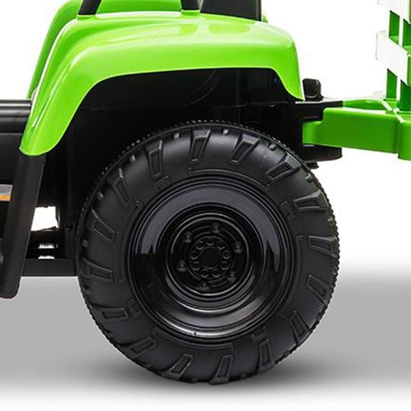 Tobbi Tractor And Trailer Green Electric Ride On Tractor