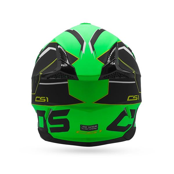 Chaos CS-1 Adult Motocross Crash Helmet Green