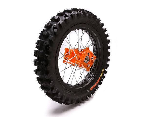 Pit Bike Orange CNC Wheels Kenda Tyres SDG Hub 14" 12"