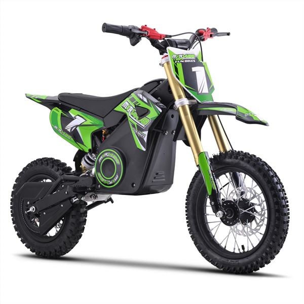 FunBikes MXR 1300w 48v Lithium Electric Motorbike 12/10 65cm Green Kids Dirt Bike