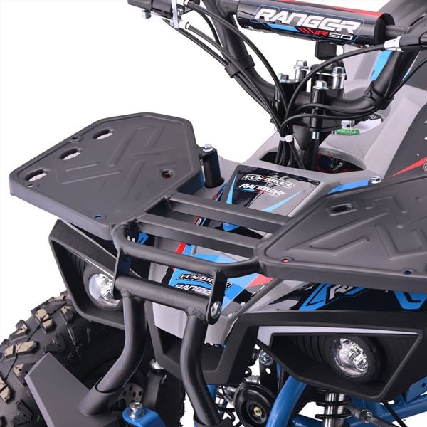 Funbikes Ranger 50cc Premium Nardo Grey Blue Kids Mini Petrol Quad Bike