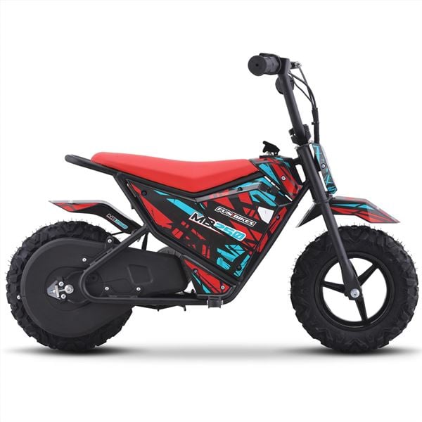 FunBikes MB250 43cm Motorbike 250w Red Electric Kids Monkey Bike
