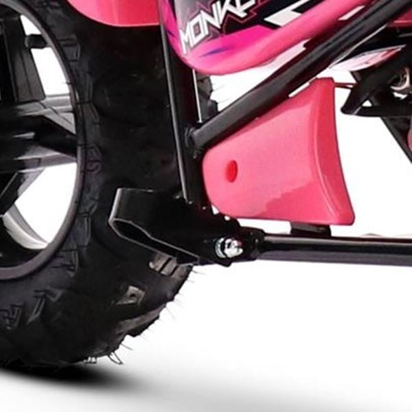 FunBikes MB 43cm Motorbike 250w Pink Electric Kids Monkey Bike