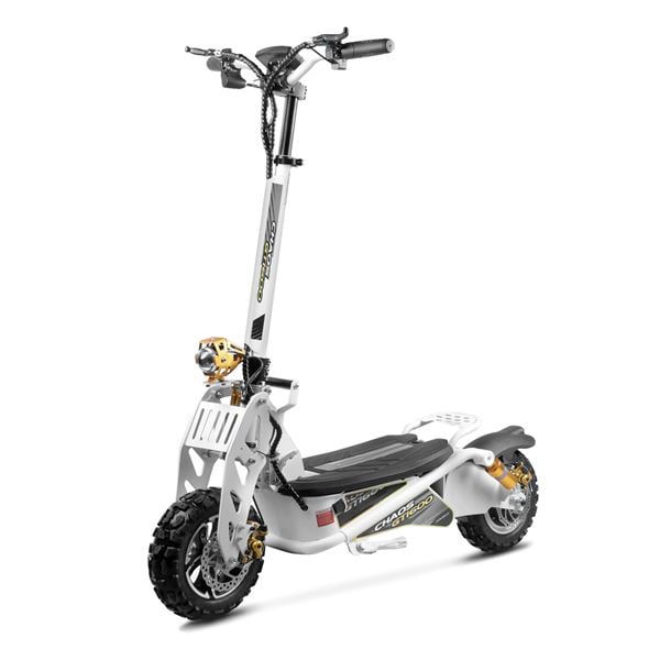 Chaos GT1600 Sport 48v 15.6ah Li Hub Drive White Off Road Electric Scooter