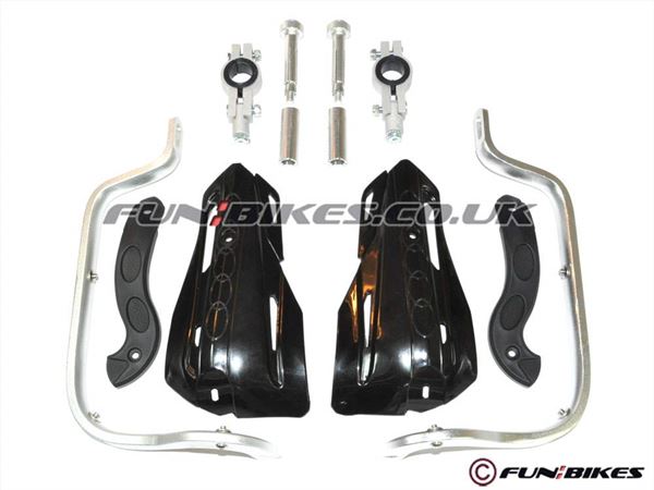 Pit Bike Reinforced Hand Guards Black