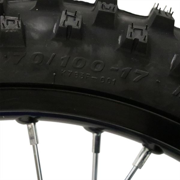 Pit Bike Blue CNC Wheel Set with Kenda Tyres & SDG Hubs - 17''F / 14''R