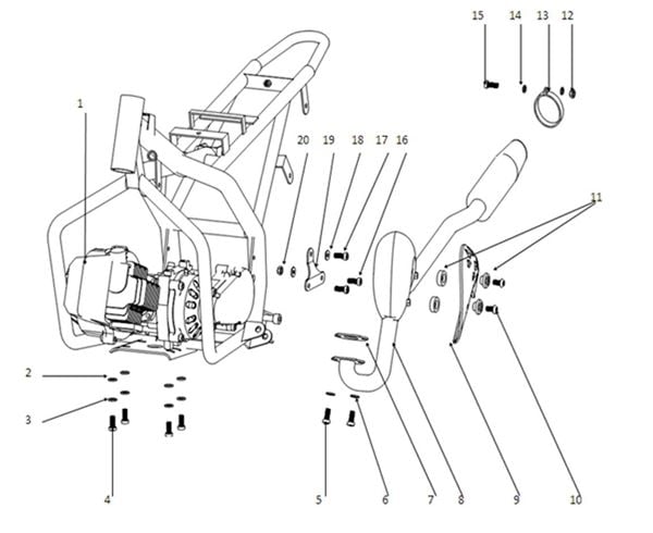 Funbikes Petrol MXR Dirt Bike Exhaust