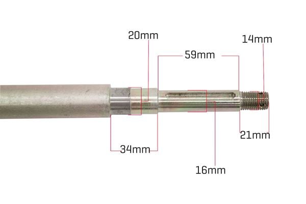 Funbikes Shark 50 Rear Axle 14-1101-00