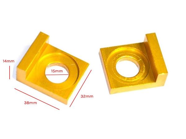 Pit Bike Chain Adjusters Gold