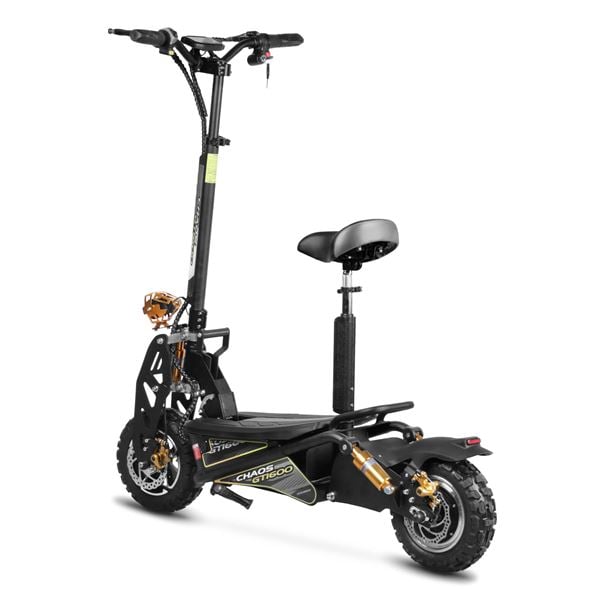 Chaos GT1600 Sport 48v 15.6ah Li Hub Drive Black Off Road Electric Scooter