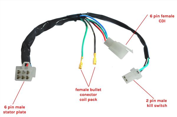 Pit Bike Wiring Loom Type 2