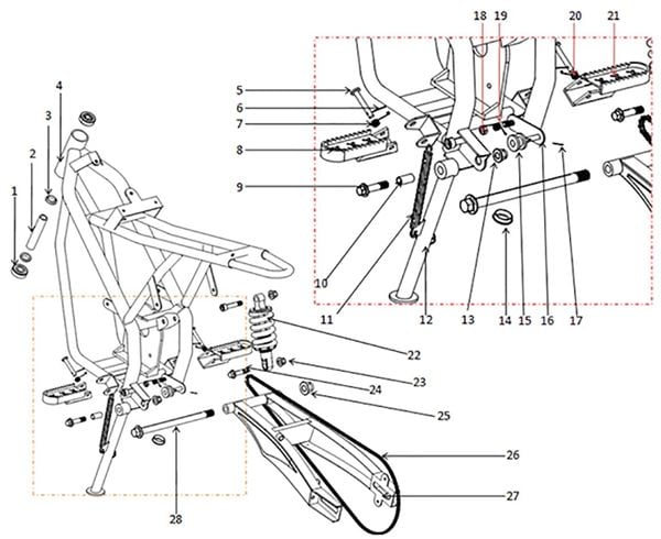 FunBikes Electric MXR Dirt Bike Frame