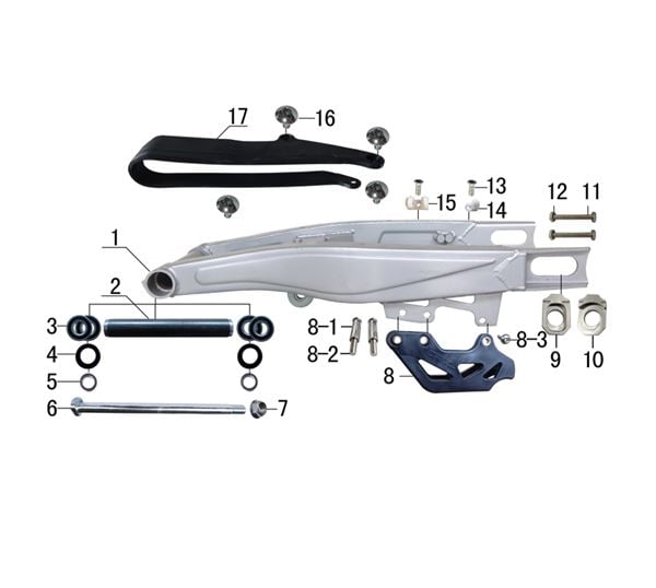 10Ten 250R Dirt Bike Swingarm Chain Protector Slider