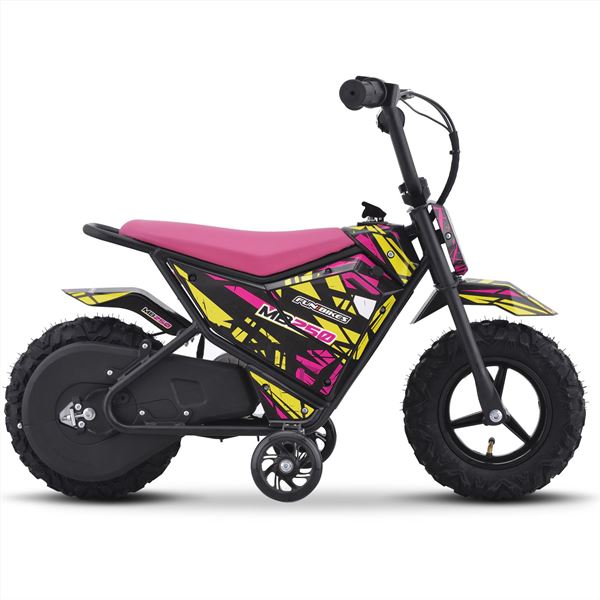 FunBikes MB250 43cm Motorbike 250w Pink Electric Kids Monkey Bike
