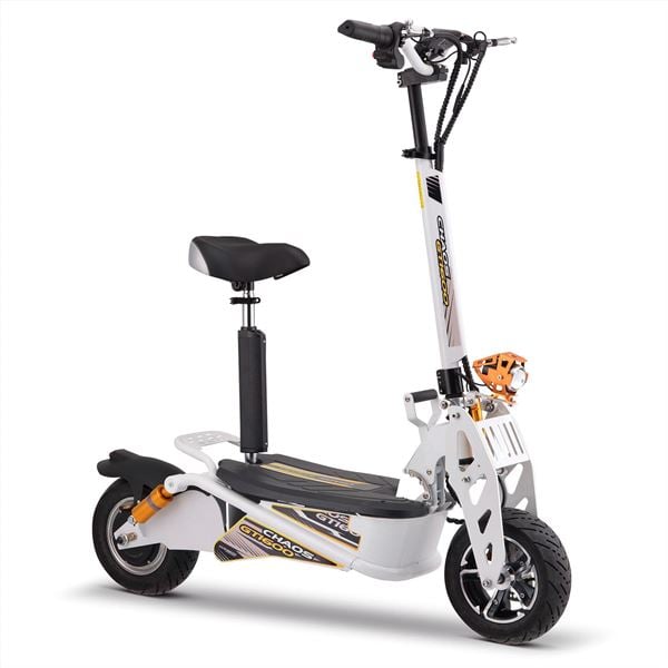 Chaos GT1600 Sport 48v Lithium Big Wheel White Adult Electric Scooter