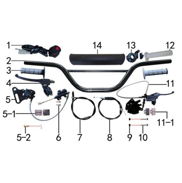 M2R KX110F Pit Bike Throttle Twistgrip Kit