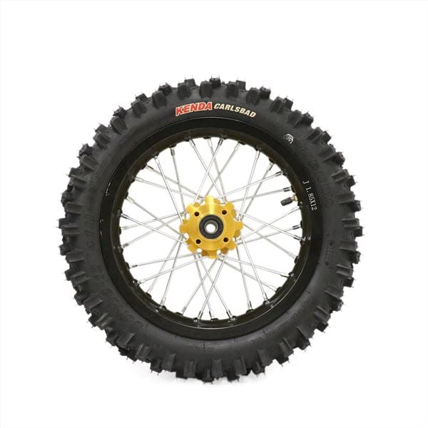 Pit Bike Gold CNC Wheels Kenda Tyres SDG Hub 14" 12"