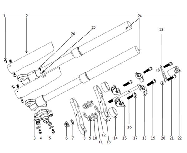 Funbikes MXR Dirt Bike Bottom Fork Clamp