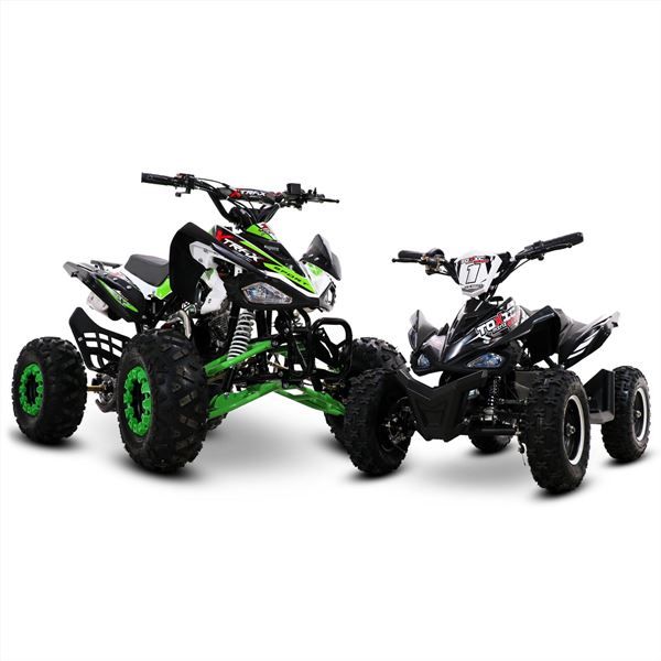 FunBikes Toxic 800w Black/White Kids Electric Mini Quad Bike V2
