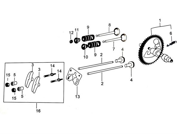 Funbikes GT80 Steering Shaft Push Rod - JF168-F-02