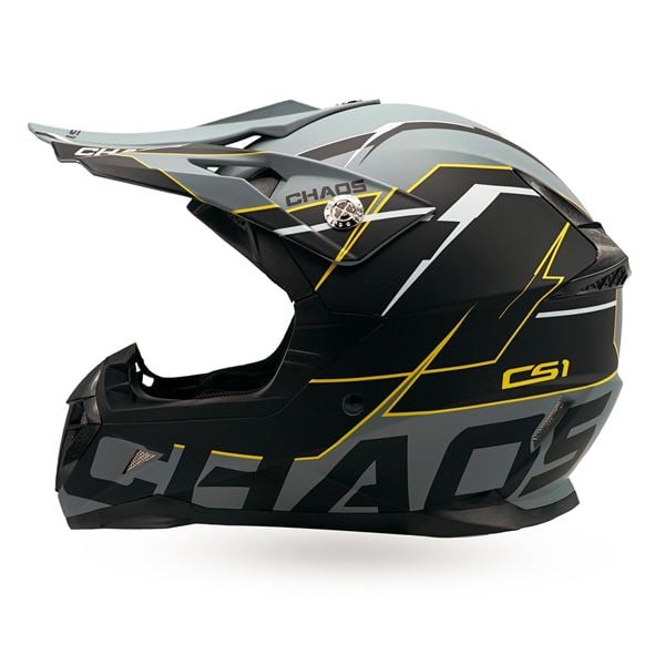 Chaos CS-1 Adult Motocross Crash Helmet Black