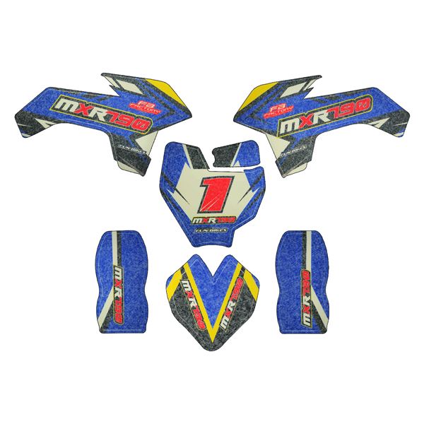 FunBikes MXR 790w Electric Dirt Bike Sticker Set Blue