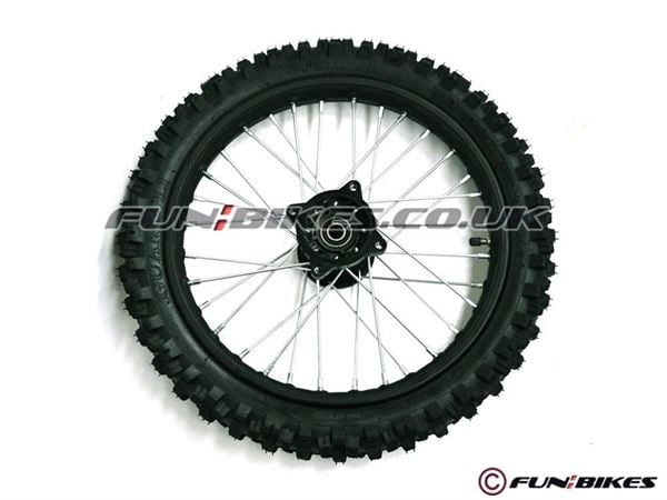 Pit Bike 14" Black Front Wheel