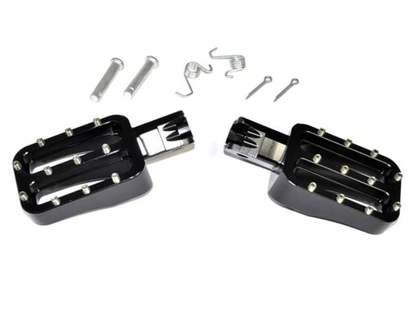 CNC Pit Bike Foot Pegs Black