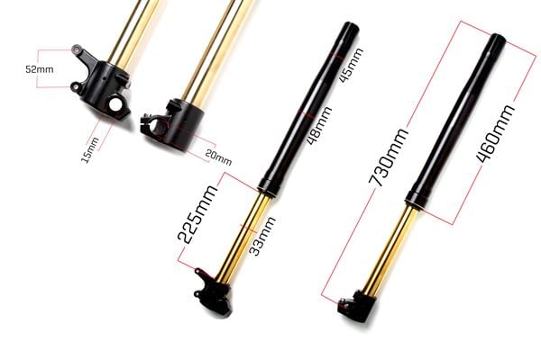 M2R KM140SM KM160SM Pit Bike Fully Adjustable Fork Legs