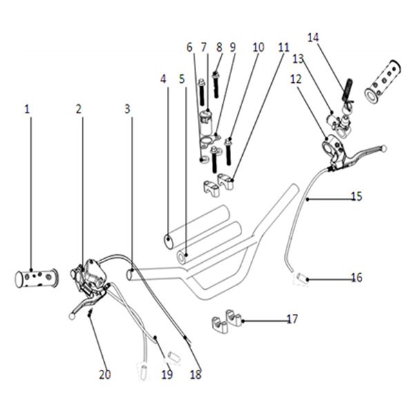 Funbikes Ranger 49cc Mini Quad Bottom Handlebar Clamp