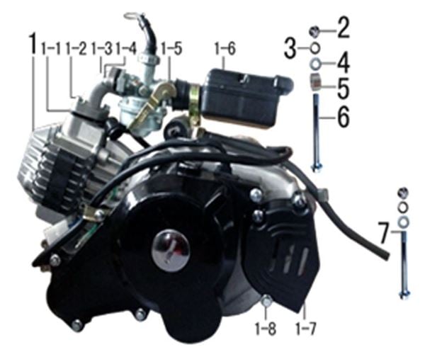 M2R 50R 50cc Automatic Engine