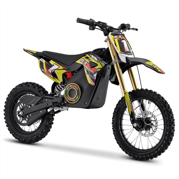 FunBikes MXR 1500w 48v Lithium Electric 14/12 Yellow Kids Dirt Bike