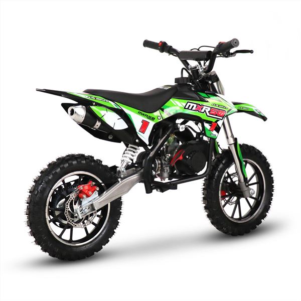 FunBikes MXR 50cc 61cm Green Black Kids Mini Dirt Motorbike