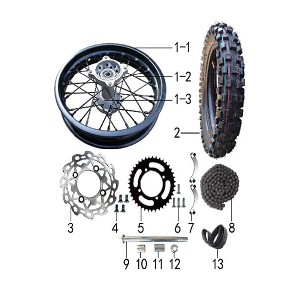 M2R KMX-R 125 Pit Bike Brake Disc Bolts