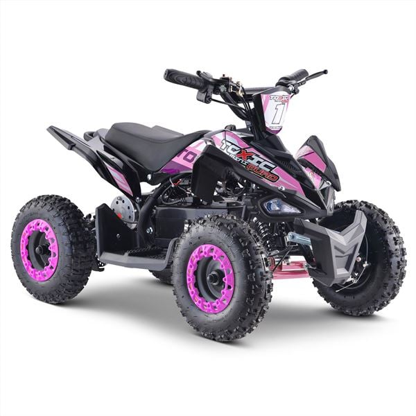 FunBikes Toxic 800w Black Pink Kids Electric Mini Quad Bike V2
