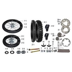 ZXTDR 60/100-14 Front Tire and Inner Tube Set for Dirt Pit Bikes 