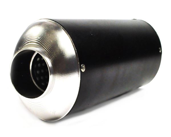 Pit Bike Silver CNC End Can 38mm Silencer