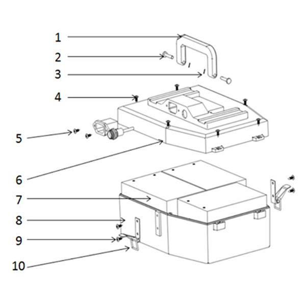 FunBikes Toxic V2 800w Mini Quad Battery Box Frame Latch